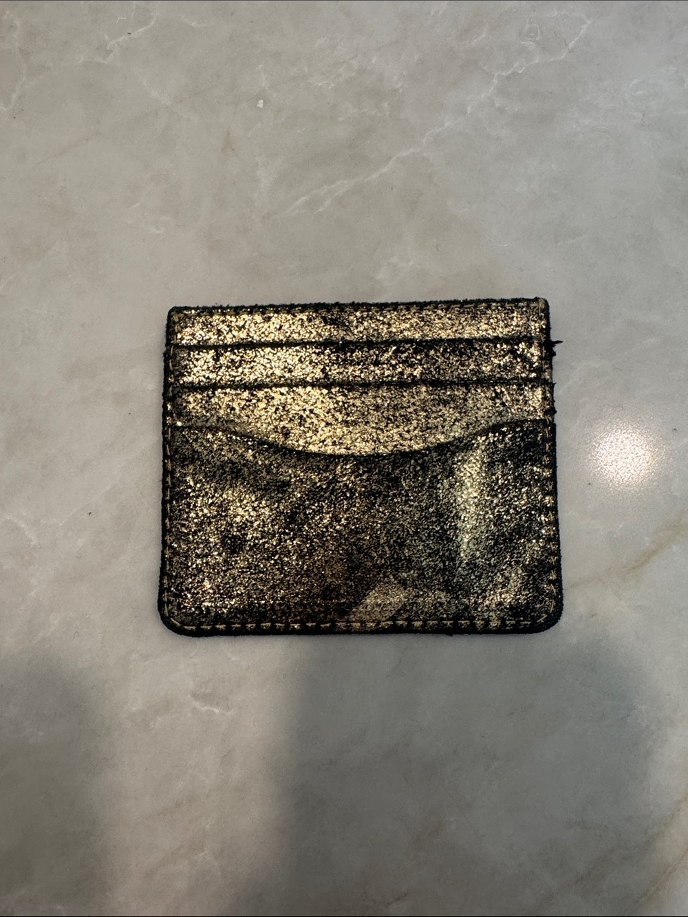 Cleobella Metallic Gold Card Holder Wallet for Women